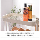 ハンガーラック おしゃれ 北欧 スリム 幅50cm ハンガーワゴン キャスター付き 収納付き 収納棚 ロング 大きい コート ワンピース ハンガーポール メッシュ棚 【納期B】【azm-pw-55】