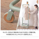 ハンガーラック おしゃれ 北欧 スリム 幅50cm ハンガーワゴン キャスター付き 収納付き 収納棚 ロング 大きい コート ワンピース ハンガーポール メッシュ棚 【納期B】【azm-pw-55】