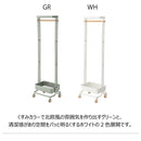 ハンガーラック おしゃれ 北欧 スリム 幅50cm ハンガーワゴン キャスター付き 収納付き 収納棚 ロング 大きい コート ワンピース ハンガーポール メッシュ棚 【納期B】【azm-pw-55】