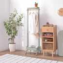 ハンガーラック おしゃれ 北欧 スリム 幅50cm ハンガーワゴン キャスター付き 収納付き 収納棚 ロング 大きい コート ワンピース ハンガーポール メッシュ棚 【納期B】【azm-pw-55】