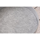 サイドテーブル キャスター付き 収納スペース 天板下 ベッドサイド ソファ横 リビング 天板 円形 丸型 おしゃれ 北欧 ナチュラル シンプル 木製 脚 カフェ風 白 【納期B】【azm-pw-56】