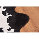 ラグ 牛柄 ウシ うし カウ cow 黒 ブラック 茶色 ブラウン おしゃれ ラグマット 床材 カーペット マット 玄関 リビング デザイン リアル インテリア アクセント 【納期B】【azm-rg-15】