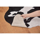 ラグ 牛柄 ウシ うし カウ cow 黒 ブラック 茶色 ブラウン おしゃれ ラグマット 床材 カーペット マット 玄関 リビング デザイン リアル インテリア アクセント 【納期B】【azm-rg-15】