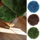 チェアマット シャギー 青 茶色 緑 円形 【納期B】【azm-rg-21】