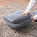 座椅子 回転 360度 座面 クッション 厚み リクライニング 折りたたみ 折り畳み フロアチェア 椅子 座いす 黒 ブラック グレー 【納期B】【azm-rkc-176】