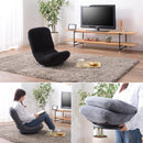 座椅子 回転 360度 座面 クッション 厚み リクライニング 折りたたみ 折り畳み フロアチェア 椅子 座いす 黒 ブラック グレー 【納期B】【azm-rkc-176】