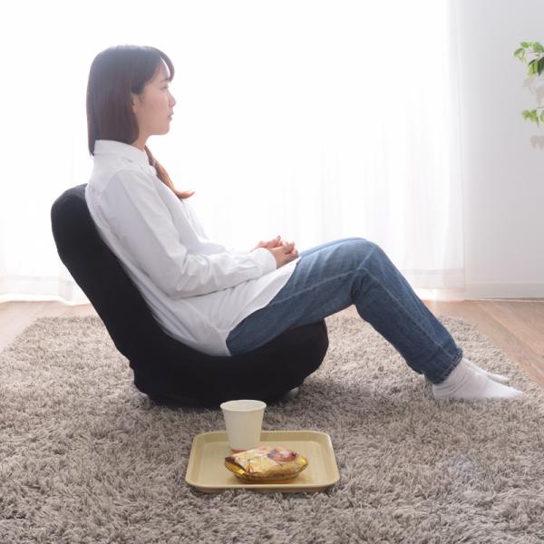 座椅子 回転 360度 座面 クッション 厚み リクライニング 折りたたみ 折り畳み フロアチェア 椅子 座いす 黒 ブラック グレー 【納期B】【azm-rkc-176】