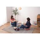 座椅子 コンパクト おしゃれ 無地 グレー ピンク かわいい 厚み ボリューム ボリューミー 折りたたみ 折り畳み 座いす チェア 椅子 イス シンプル 【納期B】【azm-rkc-327】