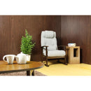 座椅子 リラックスチェア 肘付き ひじ掛け リクライニングチェアー ハイバック 頭 ゆったり 肘つき イス 高級感 おしゃれ レトロ シンプル 北欧 和風 高さ調節 【納期A】【azm-rkc-38gy】