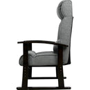 座椅子 リラックスチェア 肘付き ひじ掛け リクライニングチェアー ハイバック 頭 ゆったり 肘つき イス 高級感 おしゃれ レトロ シンプル 北欧 和風 高さ調節 【納期A】【azm-rkc-38gy】