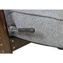 座椅子 リラックスチェア 肘付き ひじ掛け リクライニングチェアー ハイバック 頭 ゆったり 肘つき イス 高級感 おしゃれ レトロ シンプル 北欧 和風 高さ調節 【納期A】【azm-rkc-38gy】