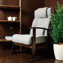 座椅子 リラックスチェア 肘付き ひじ掛け リクライニングチェアー ハイバック 頭 ゆったり 肘つき イス 高級感 おしゃれ レトロ シンプル 北欧 和風 高さ調節 【納期A】【azm-rkc-38gy】