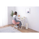 デスクチェア 椅子 オフィスチェア かわいい ガーリー フェミニン 女の子 女子 デザイン 丸み コロンとした キャスター付き 背もたれ 昇降式 回転式 【納期B】【azm-rkc-401】