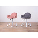 デスクチェア 椅子 オフィスチェア かわいい ガーリー フェミニン 女の子 女子 デザイン 丸み コロンとした キャスター付き 背もたれ 昇降式 回転式 【納期B】【azm-rkc-401】