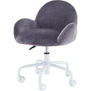 デスクチェア 椅子 オフィスチェア かわいい ガーリー フェミニン 女の子 女子 デザイン 丸み コロンとした キャスター付き 背もたれ 昇降式 回転式 【納期B】【azm-rkc-401】