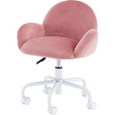 デスクチェア 椅子 オフィスチェア かわいい ガーリー フェミニン 女の子 女子 デザイン 丸み コロンとした キャスター付き 背もたれ 昇降式 回転式 【納期B】【azm-rkc-401】
