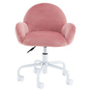 デスクチェア 椅子 オフィスチェア かわいい ガーリー フェミニン 女の子 女子 デザイン 丸み コロンとした キャスター付き 背もたれ 昇降式 回転式 【納期B】【azm-rkc-401】