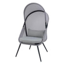 折りたたみチェア 折り畳み チェアー リビング 屋内 屋外 アウトドア キャンプ 庭 ガーデニング テラス ベランダ 屋上 グランピング 椅子 屋根付き クッション 【納期A】【azm-rkc-539】