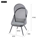 折りたたみチェア 折り畳み チェアー リビング 屋内 屋外 アウトドア キャンプ 庭 ガーデニング テラス ベランダ 屋上 グランピング 椅子 屋根付き クッション 【納期A】【azm-rkc-539】