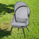 折りたたみチェア 折り畳み チェアー リビング 屋内 屋外 アウトドア キャンプ 庭 ガーデニング テラス ベランダ 屋上 グランピング 椅子 屋根付き クッション 【納期A】【azm-rkc-539】