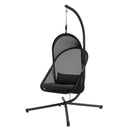 ハンギングチェア 吊り下げ 椅子 リビング リラックス チェアー ハンモック風 屋内 庭 テラス ベランダ 屋上 グランピング 椅子 屋根付き クッション 【納期A】【azm-rkc-540】