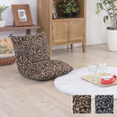 座椅子 コンパクト おしゃれ ひょう柄 豹柄 ヒョウ柄 レオパード ギャル系 インテリア かわいい 厚み ボリューム ボリューミー 折りたたみ 折り畳み アニマル柄 【納期B】【azm-rkc-727】