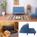 ソファ 2人掛け 脚 取り外し可能 ローソファ フルフラット 水平 シンプル デニム地 フェイクレザー アメリカン おしゃれ 使いやすい 【納期A】【azm-rkc-938】