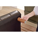 ベンチ ロータイプ 脚 取り外し ソフトレザー おしゃれ シンプル 玄関 リビング オフィス 【納期A】【azm-rkc-939lbr】