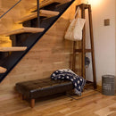 ベンチ ロータイプ 脚 取り外し ソフトレザー おしゃれ シンプル 玄関 リビング オフィス 【納期A】【azm-rkc-939lbr】