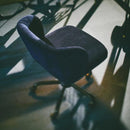 デスクチェア おしゃれ カウンターチェア キャスター付き スツール 背もたれ 回転式 昇降式 高さ調節 パソコンチェア 高級感 オフィスチェア 椅子 コーデュロイ 【納期A】【azm-rol-300bl】