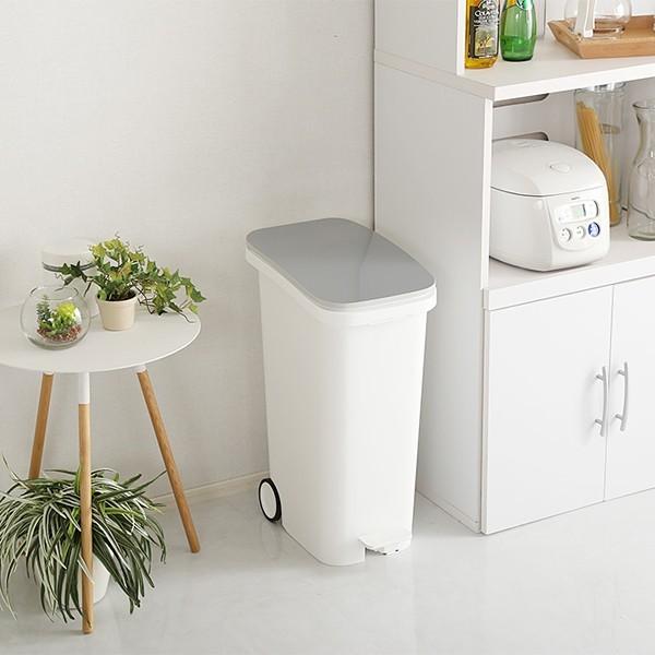 ゴミ箱 約30L ごみ箱 おしゃれ キャスター付き 日本製 ペダル式 分別 蓋つき ふた フタ スリム キッチン リビング スタイリッシュ インテリア 【納期B】【azm-rsd-621】