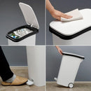 ゴミ箱 約30L ごみ箱 おしゃれ キャスター付き 日本製 ペダル式 分別 蓋つき ふた フタ スリム キッチン リビング スタイリッシュ インテリア 【納期B】【azm-rsd-621】