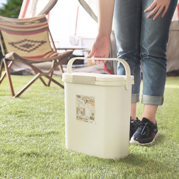 ゴミ箱 10L 10リットル ごみ箱 日本製 防臭 密閉 匂い漏れ防止 臭い漏れ防止 持ち運び 携帯 キャンプ アウトドア バーベキュー レジャー 屋外 屋内 【納期B】【azm-rsd-73】