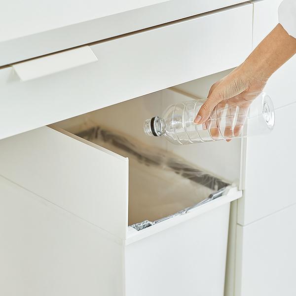 ゴミ箱 20リットル 20L ごみ箱 白 ホワイト 黒 ブラック カウンター下 棚下 省スペース 抗菌 防菌 日本製 国産 コンパクト ペダル式 足 おしゃれ 【納期B】【azm-rsd-76】