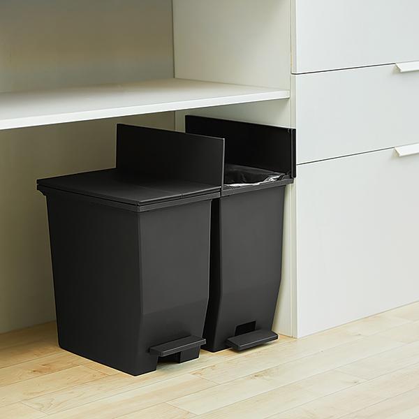 ゴミ箱 20リットル 20L ごみ箱 白 ホワイト 黒 ブラック カウンター下 棚下 省スペース 抗菌 防菌 日本製 国産 コンパクト ペダル式 足 おしゃれ 【納期B】【azm-rsd-76】