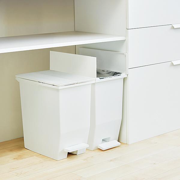 ゴミ箱 20リットル 20L ごみ箱 白 ホワイト 黒 ブラック カウンター下 棚下 省スペース 抗菌 防菌 日本製 国産 コンパクト ペダル式 足 おしゃれ 【納期B】【azm-rsd-76】