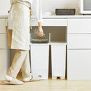 ゴミ箱 20リットル 20L ごみ箱 白 ホワイト 黒 ブラック カウンター下 棚下 省スペース 抗菌 防菌 日本製 国産 コンパクト ペダル式 足 おしゃれ 【納期B】【azm-rsd-76】