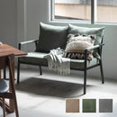 ソファ 二人掛け 2人用 椅子 肘掛け 背もたれ おしゃれ モダン スタイリッシュ 北欧 ボリューム 厚み クッション 無地 カジュアル コンパクト スリム ソファー 【納期A】【azm-rto-462】