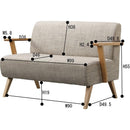 二人掛けソファ リビング リビングソファ 北欧ソファ 北欧デザイン 天然木 おしゃれ 厚み 【納期A】【azm-rto-742】