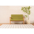 ソファ 二人掛け 2人用 北欧 おしゃれ 肘掛け ひじ付き シンプル グリーン 緑 ベージュ ファブリックソファ 天然木製 脚 リビング ソファー ナチュラル 【納期A】【azm-rto-882】