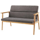 ソファ 二人掛け 2人用 北欧 おしゃれ 肘掛け ひじ付き シンプル グリーン 緑 ベージュ ファブリックソファ 天然木製 脚 リビング ソファー ナチュラル 【納期A】【azm-rto-882】