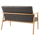 ソファ 二人掛け 2人用 北欧 おしゃれ 肘掛け ひじ付き シンプル グリーン 緑 ベージュ ファブリックソファ 天然木製 脚 リビング ソファー ナチュラル 【納期A】【azm-rto-882】