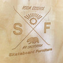 ウォールラック 壁面 収納 スケボー型 おしゃれ インテリア 木製 カジュアル アメリカン かっこいい 【納期B】【azm-sf-202na】