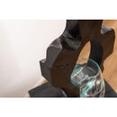 ガラスオブジェ おしゃれ テラリウム アクアリウム 水槽 熱帯魚 花瓶 プランター 木製 ガラス製 アート 置き物 インテリア ブラック 黒 装飾 コケリウム 個性的 【納期B】【azm-sly-31】