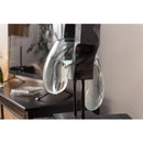 ガラスオブジェ おしゃれ テラリウム アクアリウム 水槽 熱帯魚 花瓶 プランター 木製 ガラス製 アート 置き物 インテリア ブラック 黒 装飾 コケリウム 個性的 【納期B】【azm-sly-31】