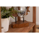 ガラスオブジェ おしゃれ テラリウム アクアリウム 水槽 熱帯魚 花瓶 プランター 木製 ガラス製 アート 置き物 インテリア ブラック 黒 装飾 コケリウム 個性的 【納期B】【azm-sly-31】