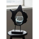 ガラスオブジェ おしゃれ テラリウム アクアリウム 水槽 熱帯魚 花瓶 プランター 木製 ガラス製 アート 置き物 インテリア ブラック 黒 装飾 コケリウム 個性的 【納期B】【azm-sly-31】