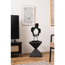 ガラスオブジェ おしゃれ テラリウム アクアリウム 水槽 熱帯魚 花瓶 プランター 木製 ガラス製 アート 置き物 インテリア ブラック 黒 装飾 コケリウム 個性的 【納期B】【azm-sly-31】