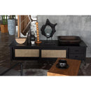 ガラスオブジェ おしゃれ テラリウム アクアリウム 水槽 熱帯魚 花瓶 プランター 木製 ガラス製 アート 置き物 インテリア ブラック 黒 装飾 コケリウム 個性的 【納期B】【azm-sly-31】