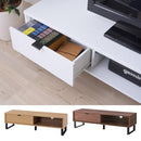 テレビ台 テレビボード ローボード TV台 TVボード 引き出し オープンラック ガラス棚 可動棚 ナチュラル ブラウン 茶色 ホワイト 白 おしゃれ 北欧 カジュアル 【納期A】【azm-so-852】